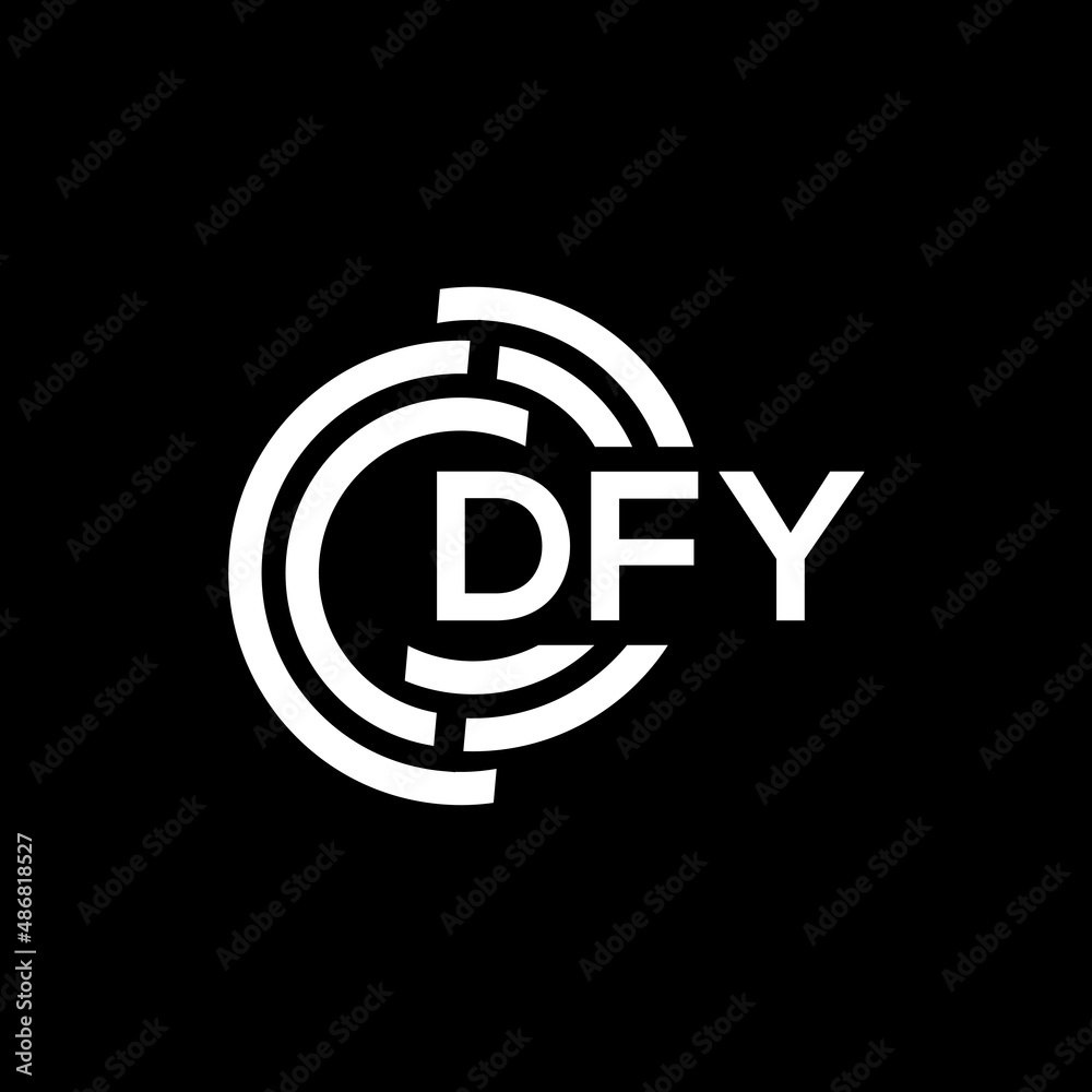 DFY letter logo design on black background. DFY creative initials letter logo concept. DFY letter design. DFY letter logo design on black background. DFY creative initials letter logo concept. DFY letter design.