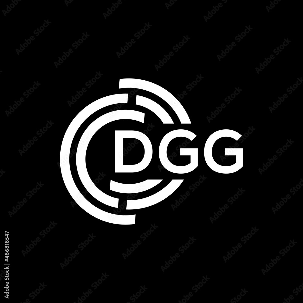 Obraz premium DGG letter logo design on black background. DGG creative initials letter logo concept. DGG letter design.