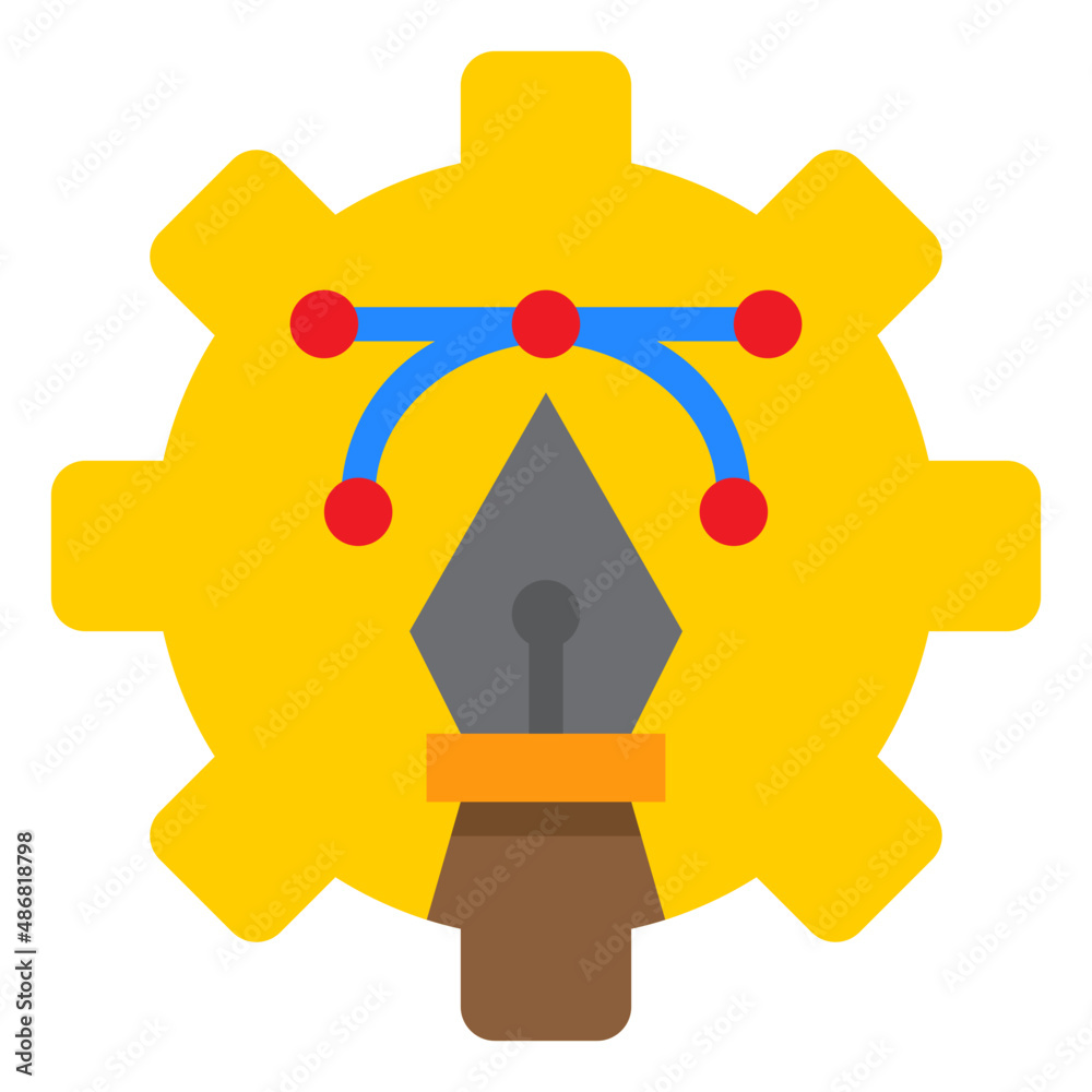 gear flat style icon