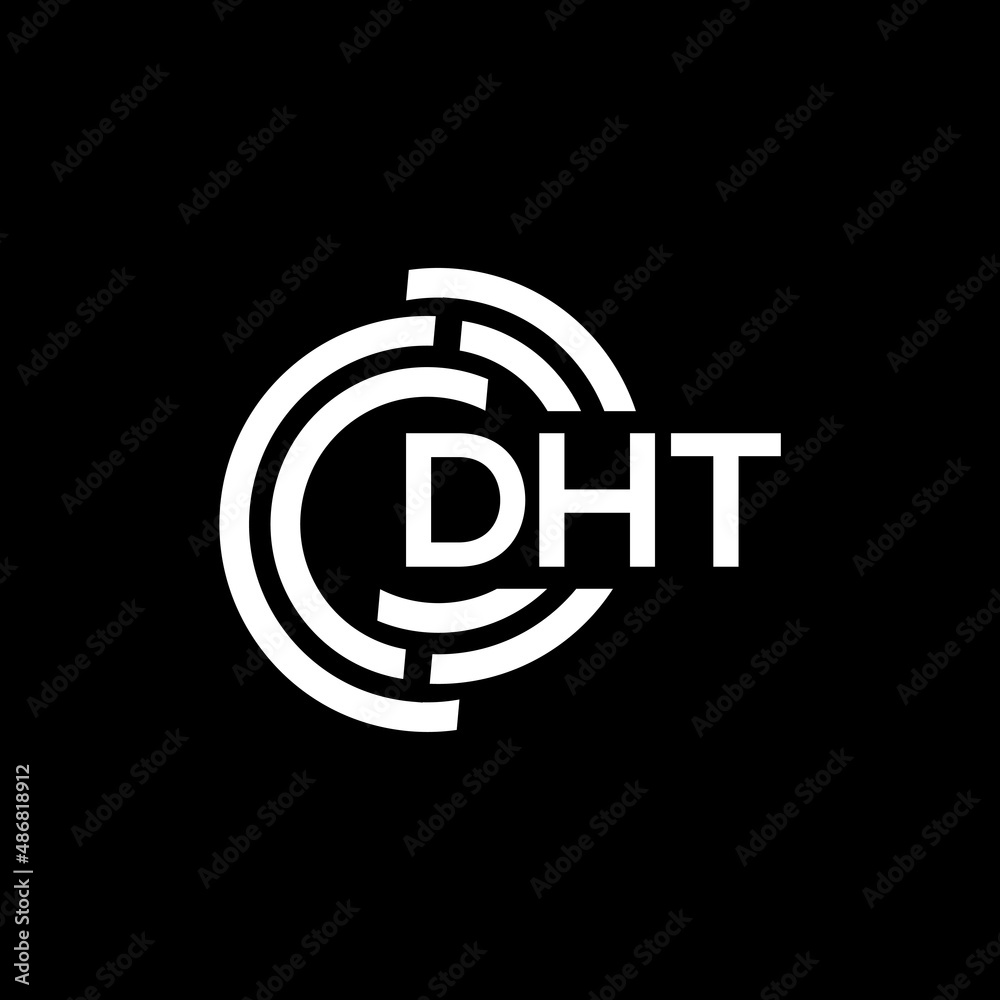 DHT letter logo design on black background. DHT creative initials letter logo concept. DHT letter design. DHT letter logo design on black background. DHT creative initials letter logo concept. DHT letter design.