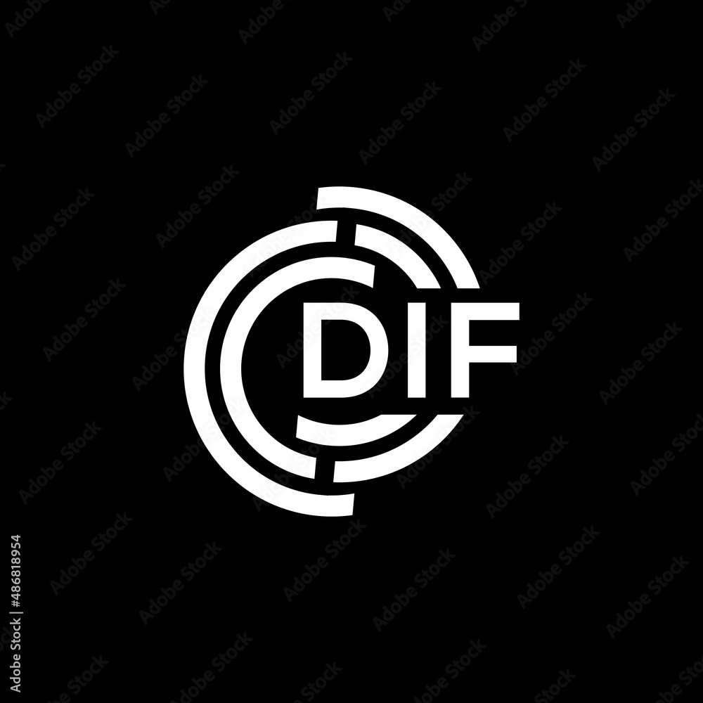 DIF letter logo design on black background. DIF creative initials letter logo concept. DIF letter design. DIF letter logo design on black background. DIF creative initials letter logo concept. DIF letter design.