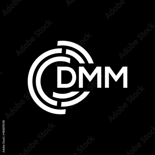 DMM letter logo design on black background. DMM creative initials letter logo concept. DMM letter design. photo