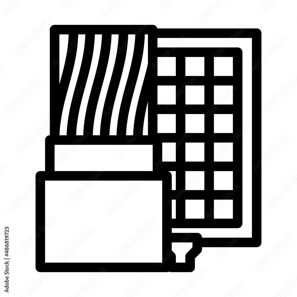 solar cables line icon vector. solar cables sign. isolated contour symbol black illustration solar cables line icon vector. solar cables sign. isolated contour symbol black illustration