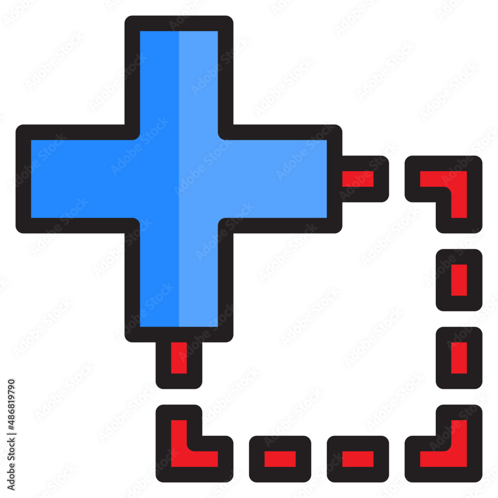 Fototapeta premium cell color line style icon