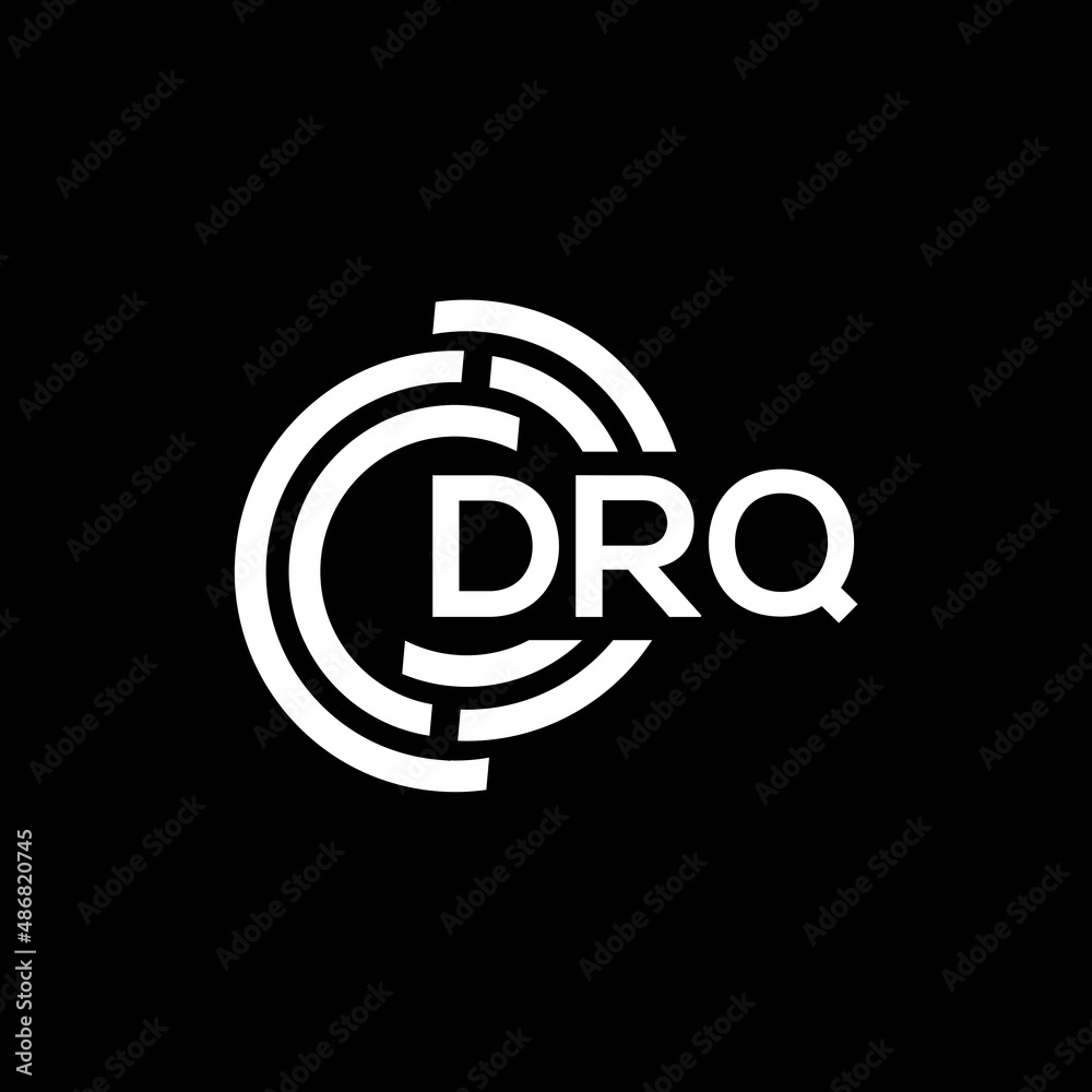 DRQ letter logo design on black background. DRQ creative initials letter logo concept. DRQ letter design. DRQ letter logo design on black background. DRQ creative initials letter logo concept. DRQ letter design.