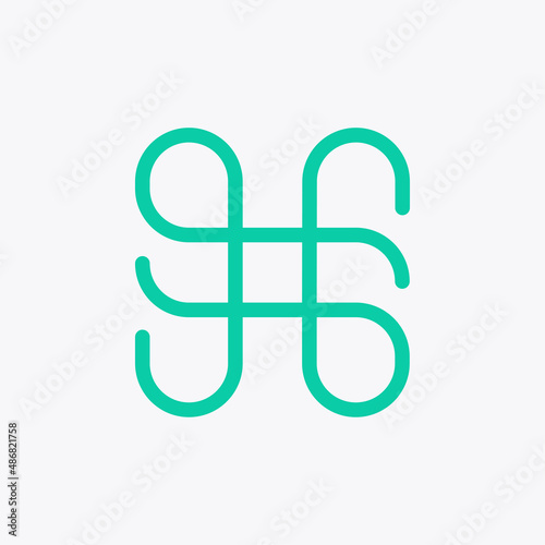 Monoline letter H with organic and minimalist lines. Looks sophisticated, elegant, and beautiful. A logo suitable for retail, fashion, internet, and technology companies.