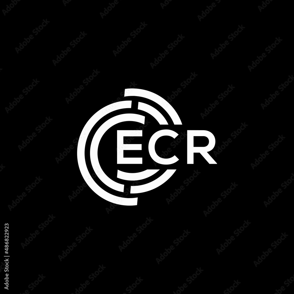 ECR letter logo design on black background. ECR creative initials letter logo concept. ECR letter design. ECR letter logo design on black background. ECR creative initials letter logo concept. ECR letter design.