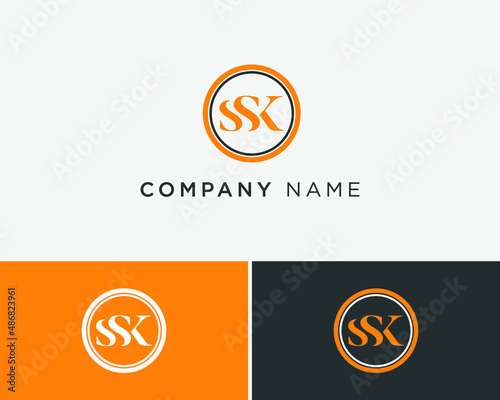 SSK Circle Logo Design Template - SSK logo photo