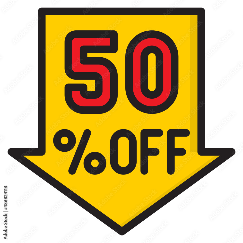 sale color line style icon sale color line style icon