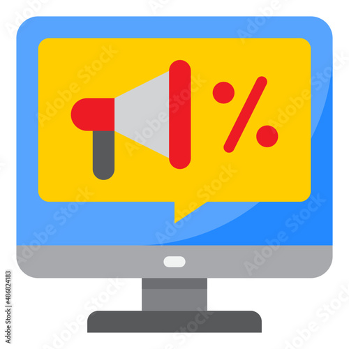 advertizing flat style icon