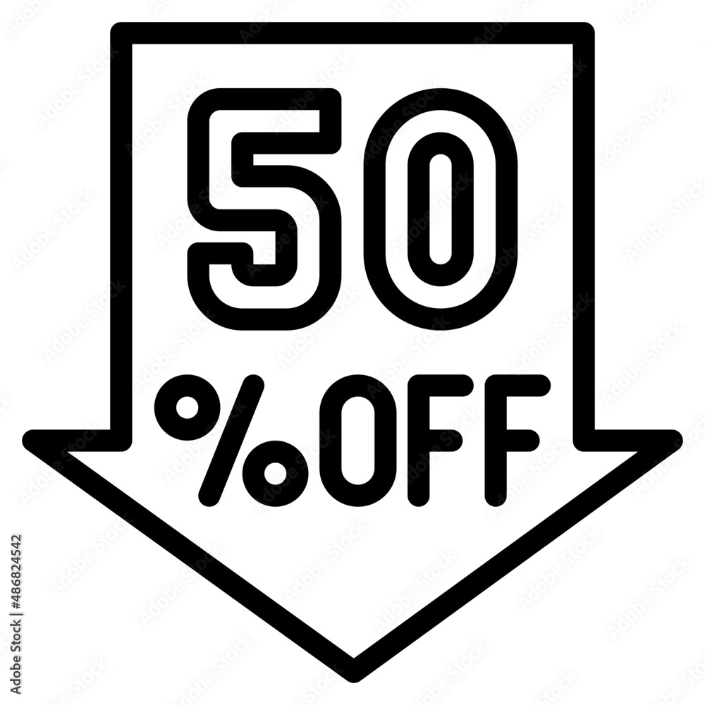sale outline style icon sale outline style icon