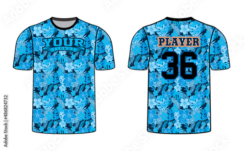 All sports player jersey design with an elegant edgy and wild look. Sports gear template mockup perfect fit for all sports. The designs that go on casual wear, shirts, fashions apparels, and all kind 