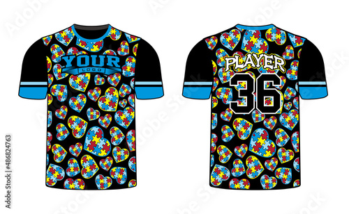 All sports player jersey design with an elegant edgy and wild look. Sports gear template mockup perfect fit for all sports. The designs that go on casual wear, shirts, fashions apparels, and all kind 
