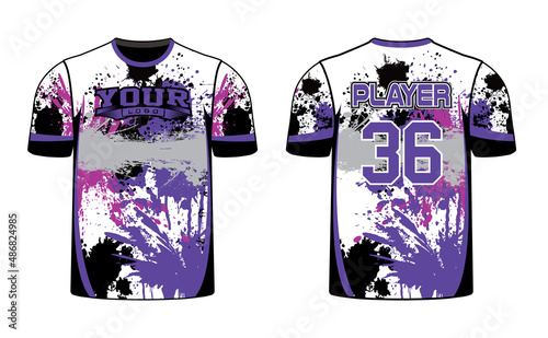 All sports player jersey design with an elegant edgy and wild look. Sports gear template mockup perfect fit for all sports. The designs that go on casual wear, shirts, fashions apparels, and all kind 