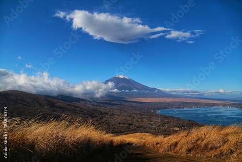 Mt. Fuji from Mt. Mikuni in late Autumn photo