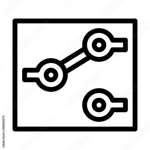 single pole double throw electric switch line icon vector. single pole double throw electric switch sign. isolated contour symbol black illustration