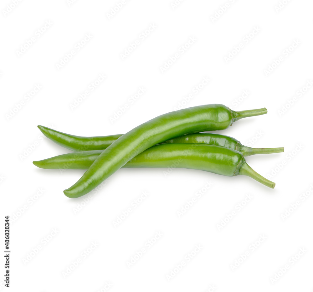 Fresh chilli isolated on white background Fresh chilli isolated on white background