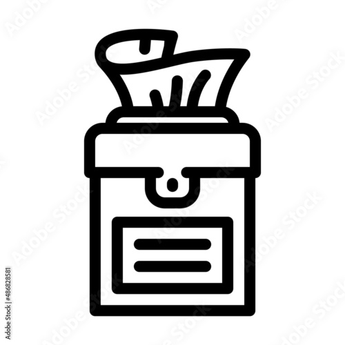 jar of napkins line icon vector. jar of napkins sign. isolated contour symbol black illustration
