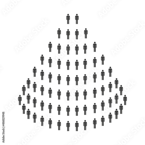 Billede på lærred A group of people in the shape of a pyramid