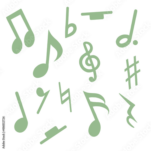 主線のない音符