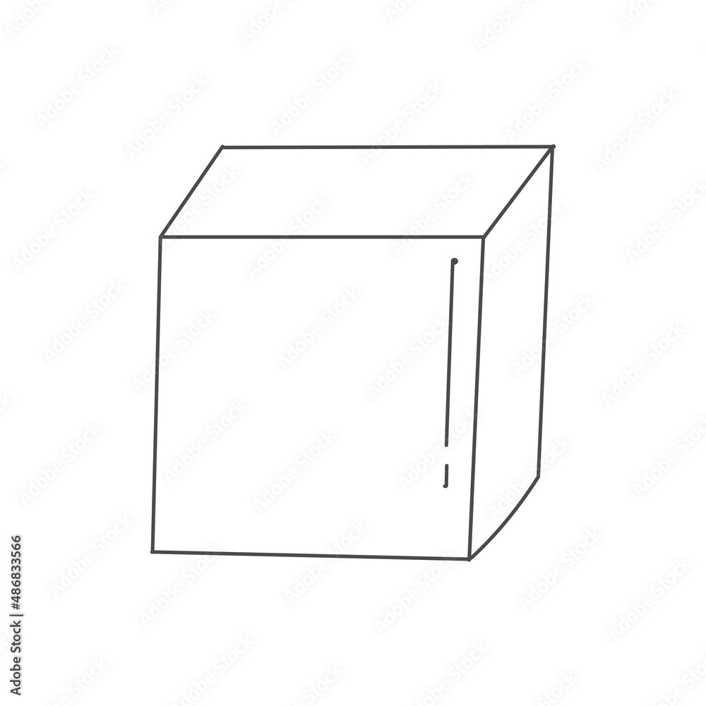 school study box cube hand drawn illustration suitable for children kids coloring and drawing book school study box cube hand drawn illustration suitable for children kids coloring and drawing book