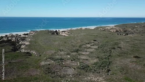 Aerial view of South Californian coastline