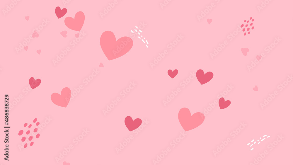 Abstract Colorful Hearts Background Vector valentine's day background