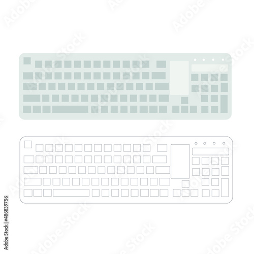 Vector image of a keyboard for a computer