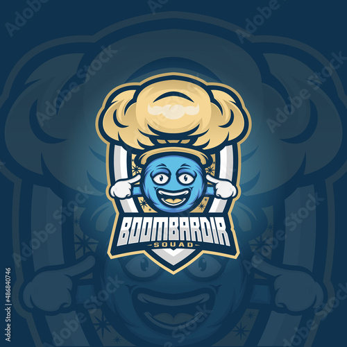 Bomb Esport Mascot Logo Design For Gaming Club