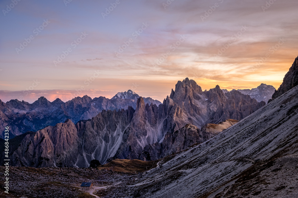 Cadini di Misurina Bergkette in den Alpen Dolomiten Italien