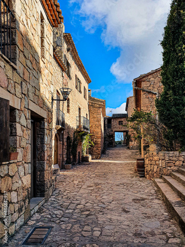 The old street in the old village. Siurana  Catalonia  Spain