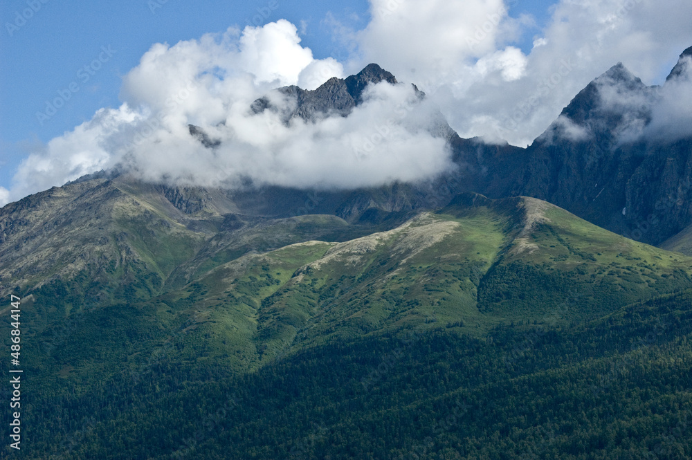 Mountains and clouds in Palmer, Alaska Mountains and clouds in Palmer, Alaska