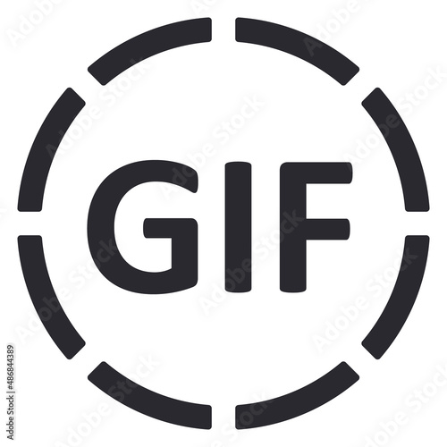 Gif icon. File type symbol. Isolated vector pictogram. photo
