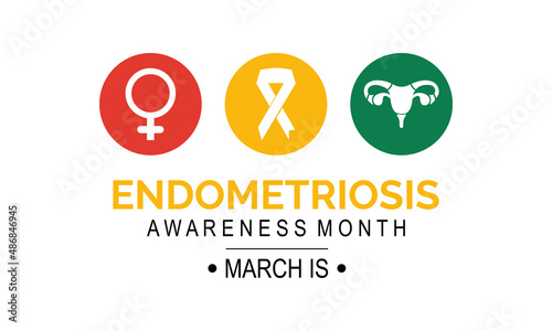 Endometriosis awareness month. vector template design for banner, card, poster, background.