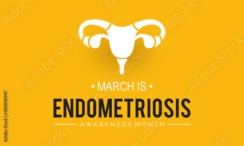 Endometriosis awareness month. vector template design for banner, card, poster, background.
