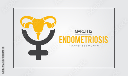 Endometriosis awareness month. vector template design for banner, card, poster, background.