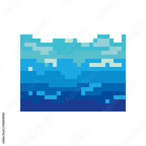 pixelated water block