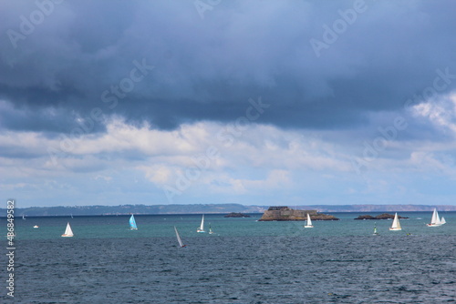 storm over the sea