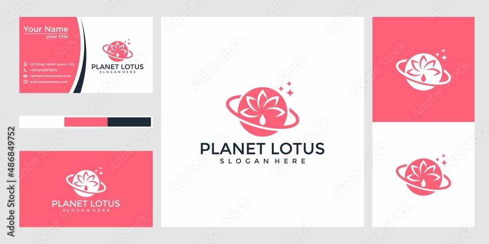 planet lotus logo design