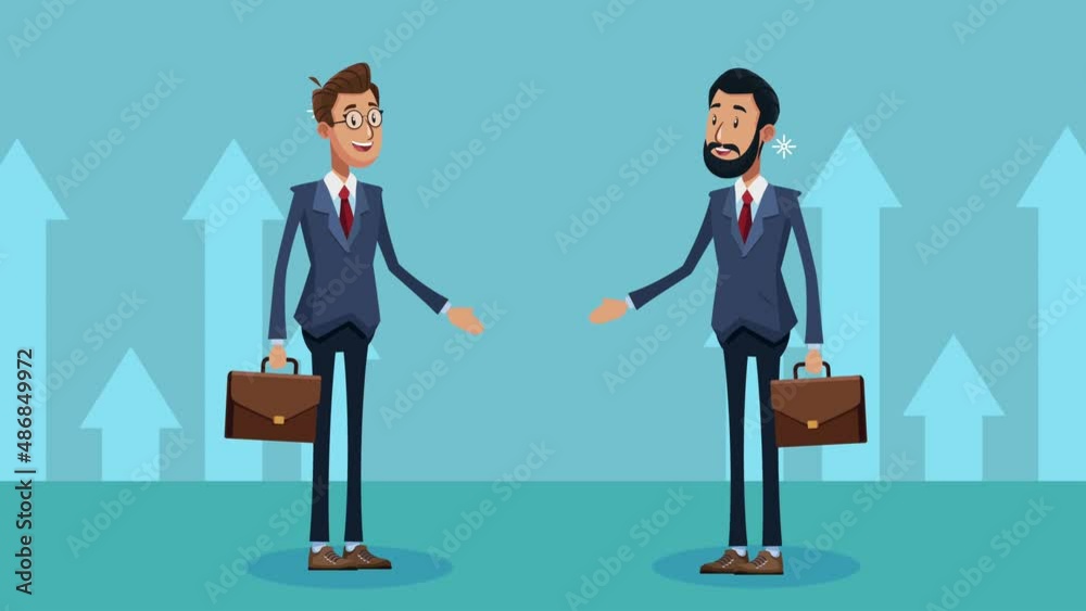 elegants businessmen with portfolios characters elegants businessmen with portfolios characters
