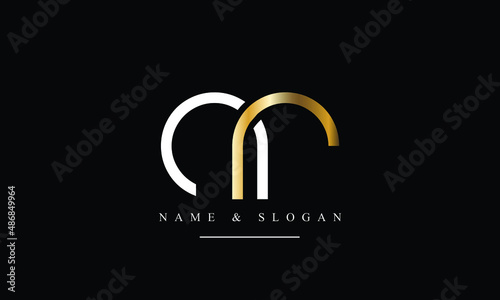 RN, NR, R, N abstract letters logo monogram