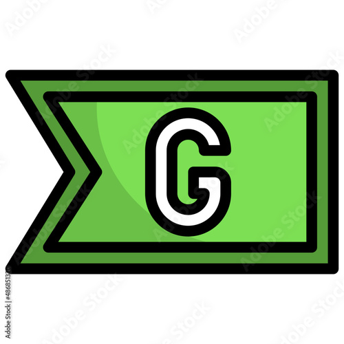 GUANINE filled outline icon,linear,outline,graphic,illustration