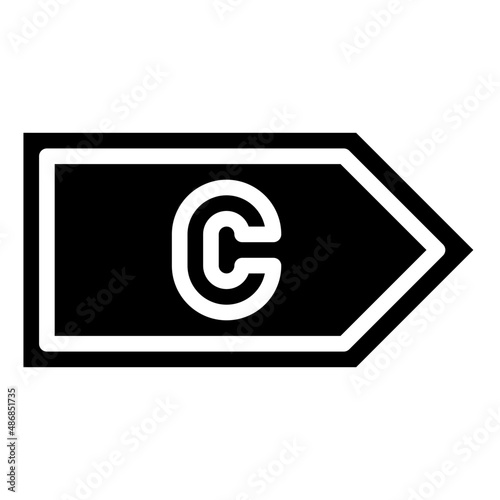 CYTOSINE glyph icon,linear,outline,graphic,illustration