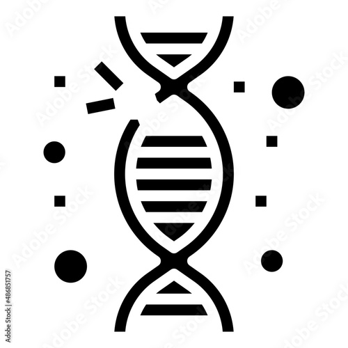 GENE MUTATION glyph icon,linear,outline,graphic,illustration