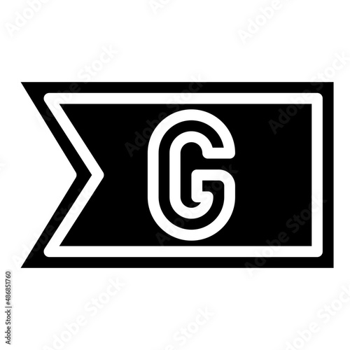 GUANINE glyph icon,linear,outline,graphic,illustration