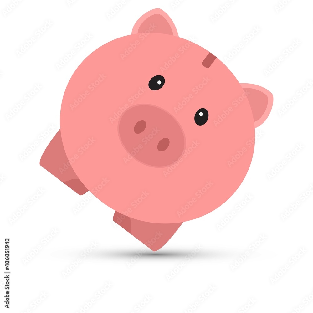 Piggy bank vector on white background Piggy bank vector on white background
