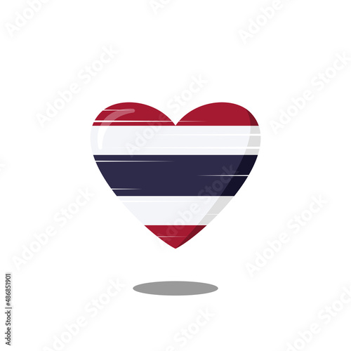 Thailand flag shaped love illustration Free Download Thailand flag shaped love illustration - GFXLoad