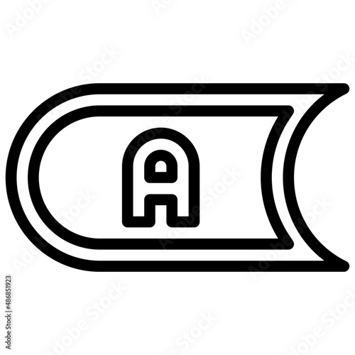 ADENINE line icon,linear,,graphic,illustration