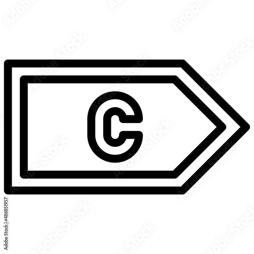 CYTOSINE line icon,linear,,graphic,illustration