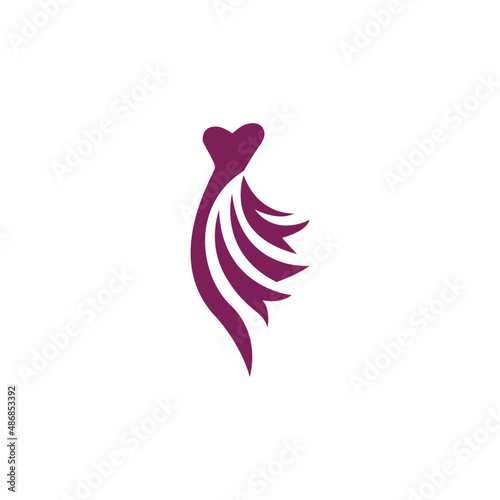Boutique Gown Bridal Logo Design Template Vector Design 
